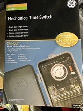 GE 24-Hour Outdoor Mechanical Metal Box Timer 1535