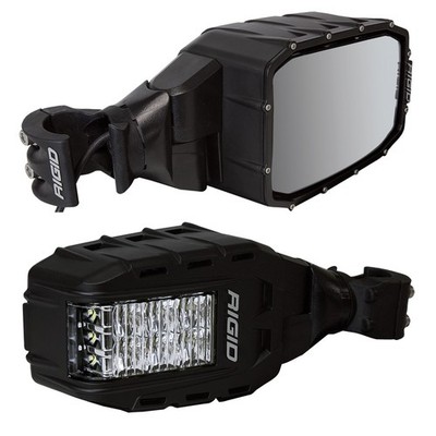 Rigid 64011 LED Reflect Rear-View Mirrors Side Mirror LED Lights 2'' Tubing