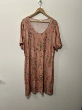 Women’s Floral Pink T-Shirt Dress - Size 22