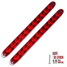 Red Trailer Light Bar, 15inch 11 LED Trailer Rear 15inch trailer light bar