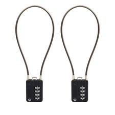 4 Digit Cable Combination Locks 12 inches Cable for School Gym Locker,Helmet,...