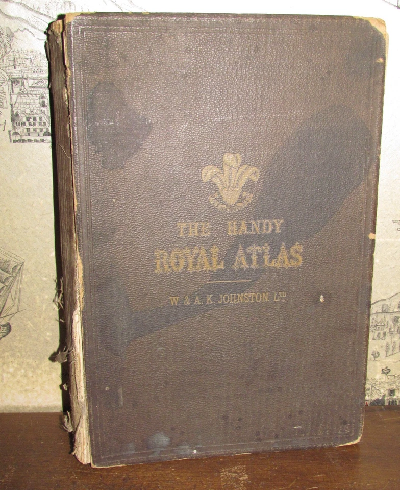 1906 HANDY ROYAL ATLAS OF MODERN GEOGRAPHY by JOHNSTON 52 COLOUR MAPS ASIA USA - Image 4 of 4