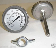 F&C 3" BBQ SMOKER/PIT/GRILL THERMOMETER TEMP GAUGE!