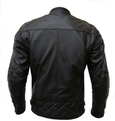 Blouson Moto Cuir Homme Stechmoto ST 1770 - Noir - Protection CE - Neuf Avec étiquettes