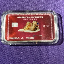 2024 Golden Sneakers Trump 1 oz Silver Bar AMEX Card Ruby/HUGE BONUS TRUMPINATOR