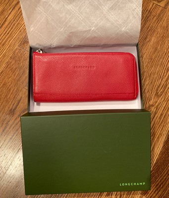 Longchamp Le Foulonné Leather Long Zip Around Wallet Red NEW | eBay Longchamp Le Foulonné Leather Long Zip Around Wallet Red NEW | eBay