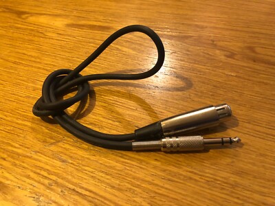 1/4'' Zoll 6,35 mm Stereo Klinke auf Buchse XLR Kabel - 100 cm