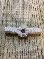 White Bridal Garter, New Handmade
