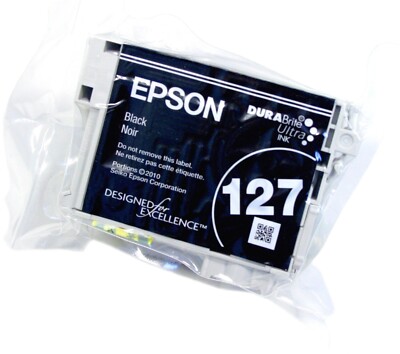 Genuine Epson 127 Black Ink Cartridge NX625 WF7010 WF7510 WF7520 WF3520 WF3540