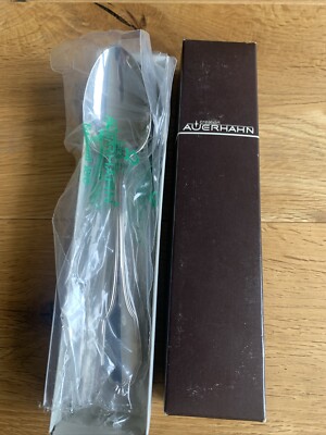 Auerhahn Delfter Facetten  Edelstahl Besteck 6 Suppenlöffel Menülöffel neu