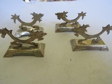 Lot de 4 anciens repose couteaux dragons en argent export chinois