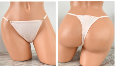Victoria's Secret MEDIUM *LOVE CLOUD* ADJUSTABLE STRING THONG PANTY Purest Pink