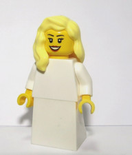 Lego Bride Bridesmaid  Minifigure Blonde Hair Wedding White Dress