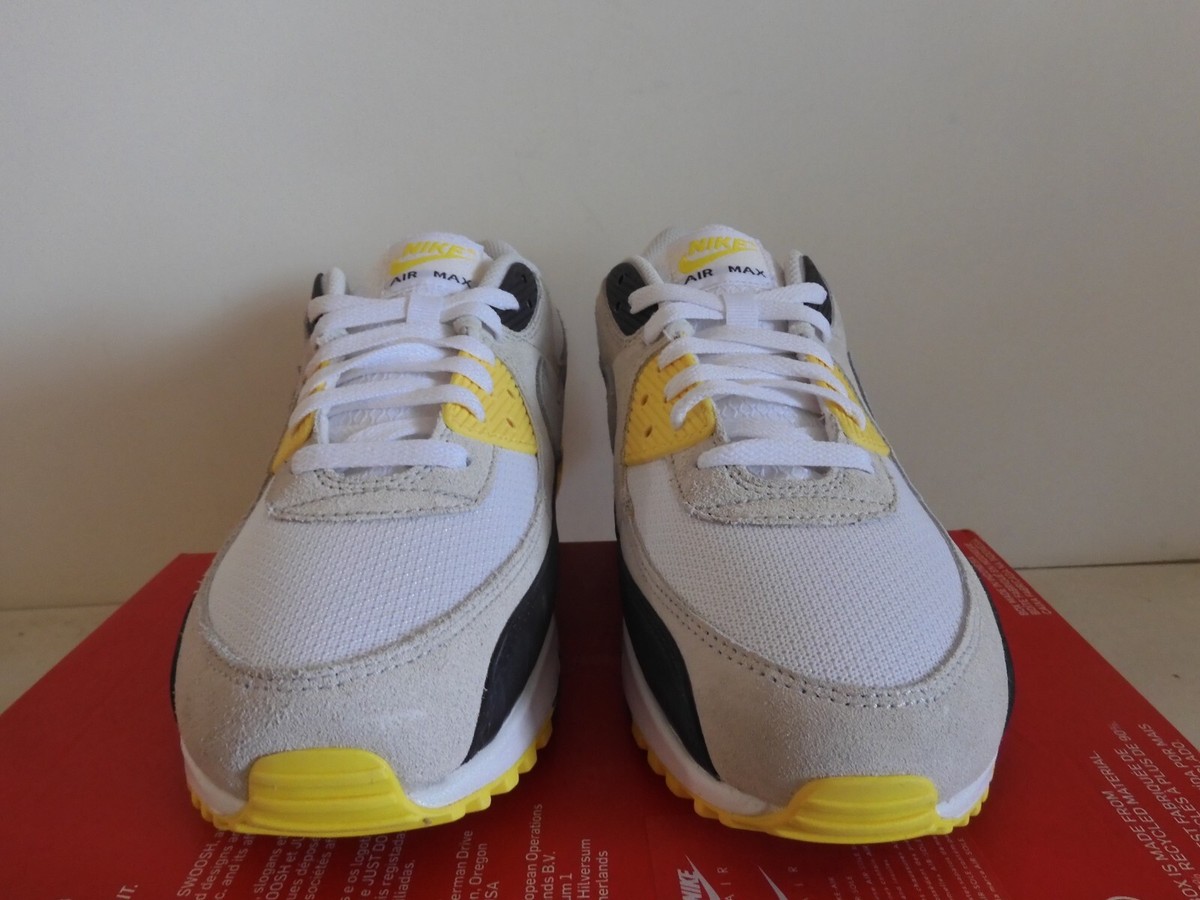 Nike Air Max 90 White-Dark Smoke Grey-Lightning Sz 10.5 [DM0029
