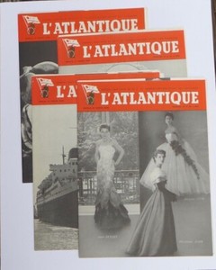 Set of 4 Issues of L'ATLANTIQUE SS Flandre RECORD & PROGRAM FOR Sept 1953