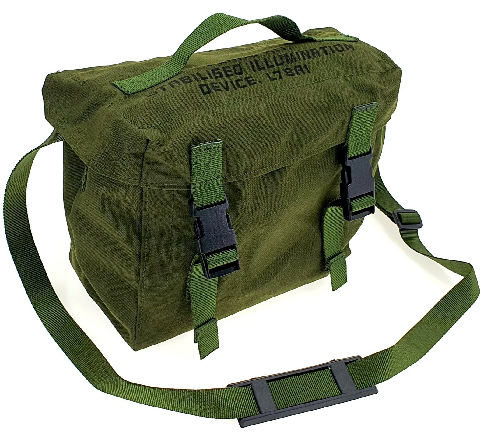 OD Green Army Ammo Satchel Shoulder Bag Flare Kit L78A1 Grab Car Man Bag-image