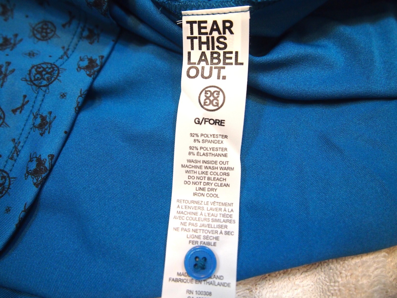 G/FORE Performance Fabric  Skulls & Tees Slim Fit Polo Golf Shirt NWT M $120