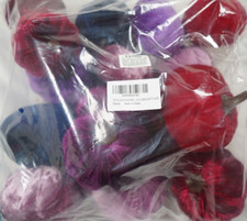 16 Pcs Assorted Artificial Velvet PUMPKINS Blue Purple Mauve Red Fall Decor