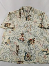 Vintage Bluewater Wear Hawaiian, Aloha shirt Cotton/ Rayon Hula Surfing XXL 