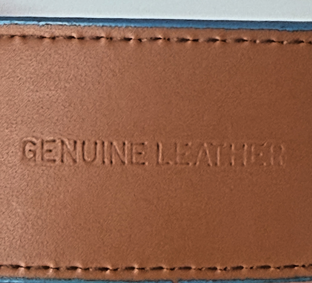 Guess Belt Womens M Genuine Leather Logo Buckle Turquoise Vintage 80s Mermaid Guess Belt Women main image 3