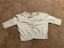 Old Navy Gray 3/4 Sleeve Button Cardigan Sweater Youth Girl