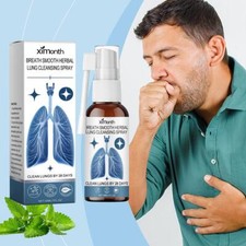 Breath Smooth Herbal Lung Cleansing Spray Relieve Lung Discomfort Hot V4 X5Y9