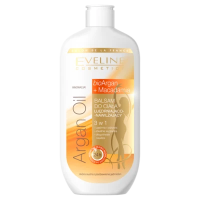 EVELINE COSMETICS Eveline Argan Oil Macadamia Moisturising Body Lotion Dry Skin Firming 3in1 350ML