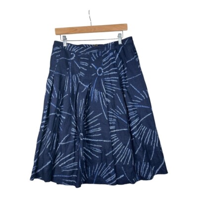 Tommy Bahama Bastille Burst Linen Skirt size 6 Blue