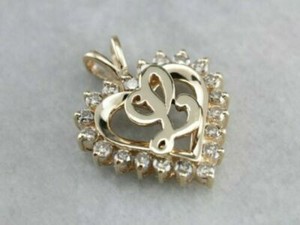 Authentic 0.60Ct Lab Created Love Heart Pendant 14k Yellow Gold Plated Necklace