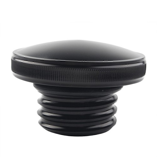 Right-hand Tank Thread Vented Gas Cap Fuel Smooth Black Fit For Harley Sportster - Picture 4 of 11