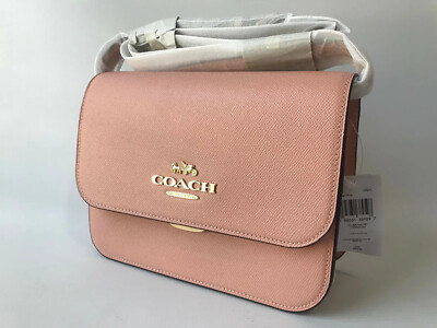 NWT Coach C5632 Brynn Flap Crossbody in Crossgrain leather Shell