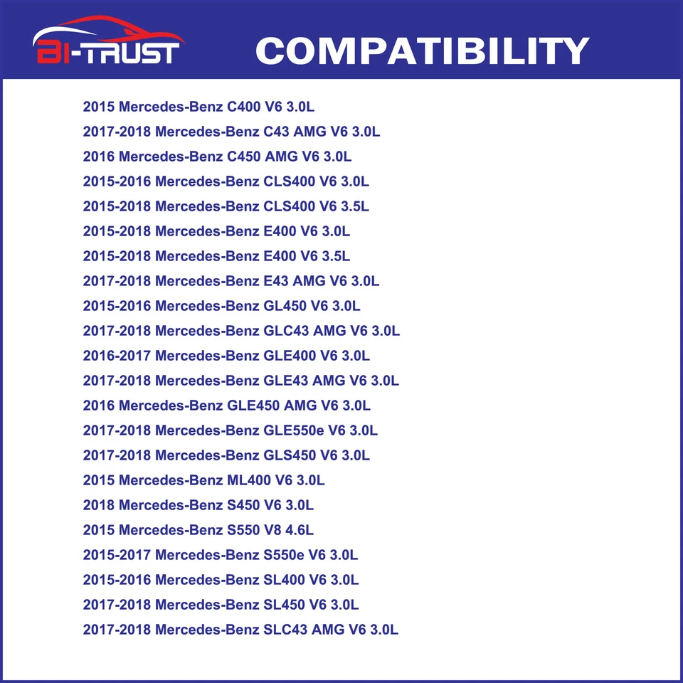 Juego de 2 filtros de aire de motor para Mercedes-Benz GL450 2015-2016 E400 2015-2018 Foto 4 de 4