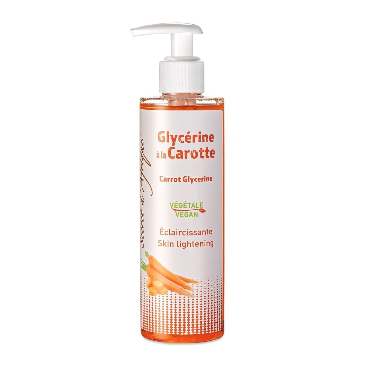 Glycérine à la carotte rituel beauté du soir pour hydrater et illuminer la peau 250ml