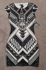 Express Womens Sz XS All Over Sequin Cap Sleeve Bodycon Dress Party Cocktail NWT