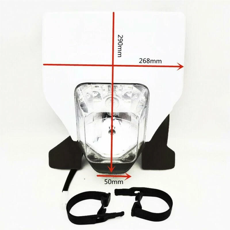 Faro de plástico blanco para Husqvarna FC FE FX TC TE TX 125 250 300 350 450 501 Foto 2 de 4