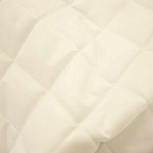 QUILTED FABRIC Waterproof UK Manufactured Outdoor Jacket Upholstery Dress- WHITE - Picture 1 of 1
