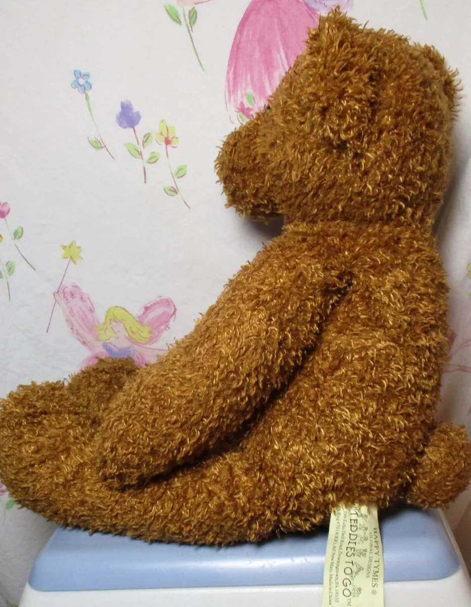 Happy Tymes Teddies to Go Plush Stuffed Brown Teddy Bear 17"