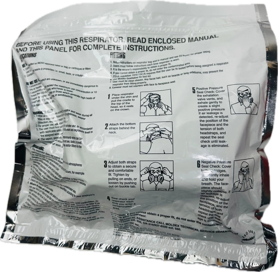 5 Mask Kits Moldex 8941 Moldex  8000 Series Half Mask Respirator Kit Size Small - Image 4 of 4