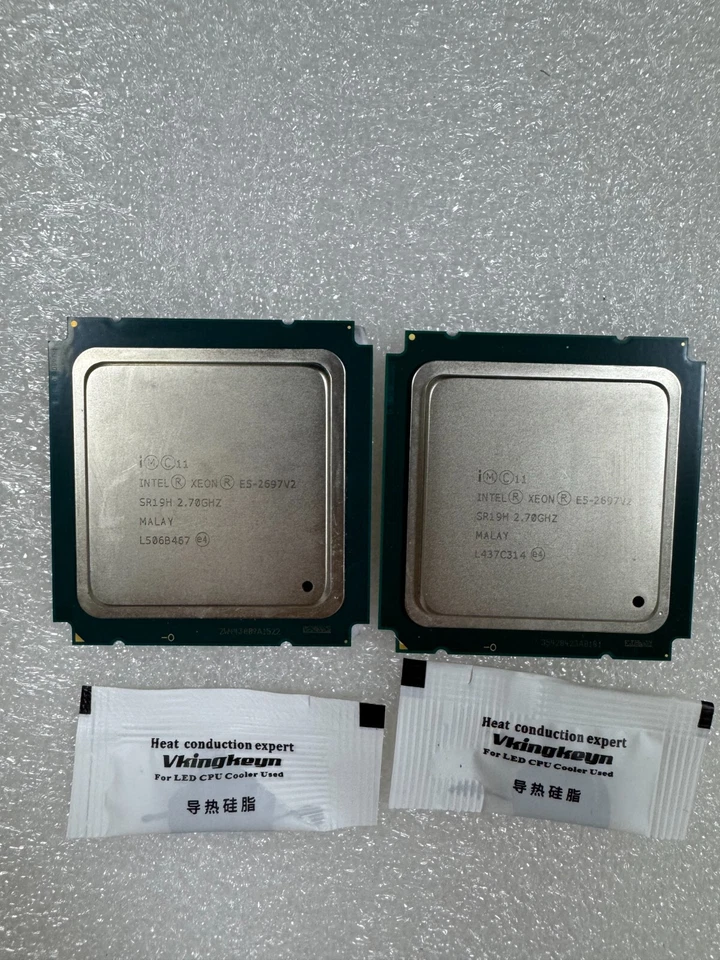 Matched Pair Intel Xeon E5-2697 V2 SR19H 2,7GHz 12 Core LGA2011 130W CPU