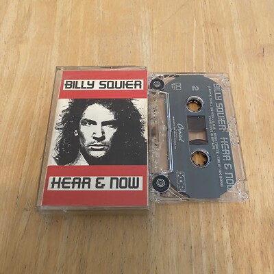 Billy Squier Hear & Now 10 track CASSETTE TAPE here and now Rare USA Import