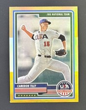 2023 USA Baseball Stars & Stripes Cameron Tilly Bronze Silver Gold Prizm #60