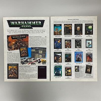 BOXED GAME CODEX WARHAMMER 40,000 40K 3RD EDITION VINTAGE RETRO ADVERT