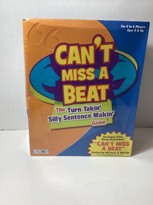 Can't Miss A Beat The Turn Takin' Silly Sentence Making  Game Patch New & Sealed