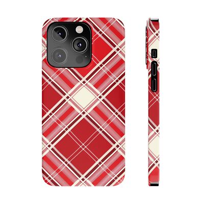 High Definition Tartan Pattern Slim iPhone Case Lightweight & Durable