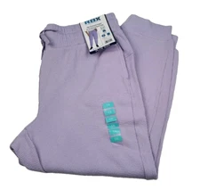 RBX Active Women's Rib Textured Jogger Pants w/ Pockets Purple 1X Plus NWT
