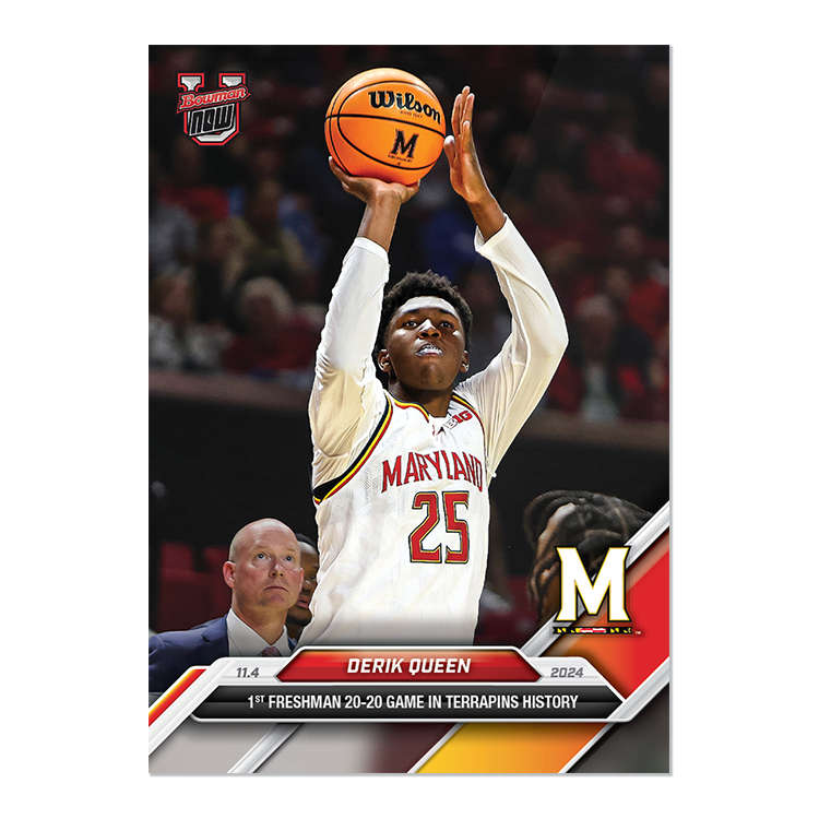 Derik Queen Maryland Terrapins 2024-25 Bowman U NOW Basketball