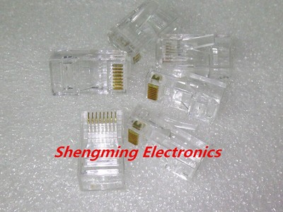 100Pcs RJ45 Network Cable Modular Plug Cat5 CAT5e 8P8C Connector #A6-9