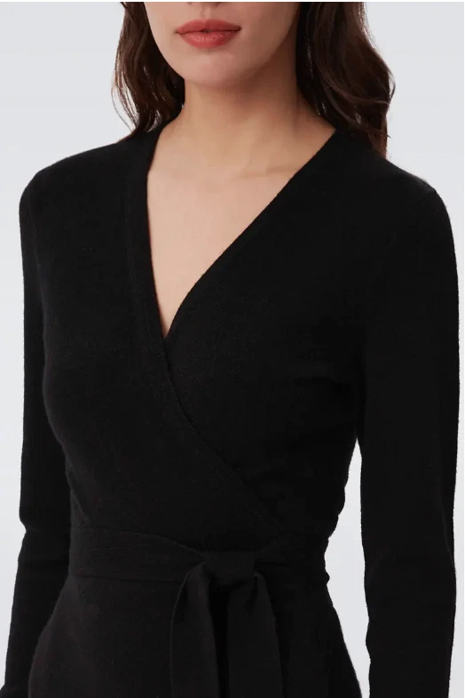 NUEVO Vestido Suéter Diane Von Furstenberg Astrid Envolvente Talla L #S8113 Foto 4 de 4