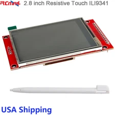 2.8" SPI TFT LCD Display ILI9341 Resisive Touchscreen Module 5V for ESP32 USA