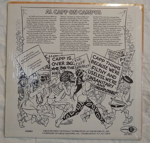 CRANIUM'S Al Capp ON CAMPUS sunday funnies original lp NM shrink lil' Abner - Picture 2 of 5